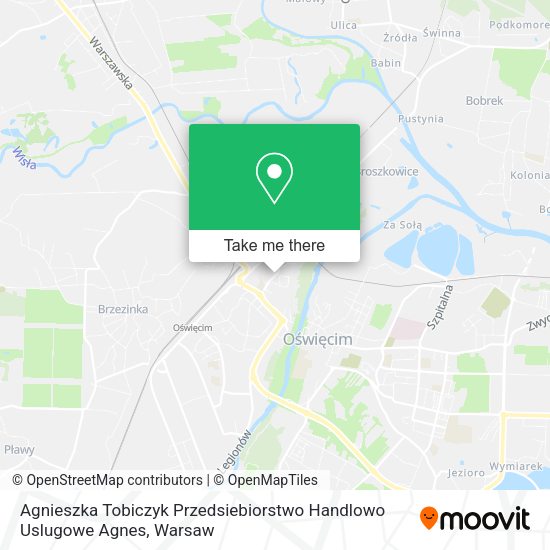 Agnieszka Tobiczyk Przedsiebiorstwo Handlowo Uslugowe Agnes map