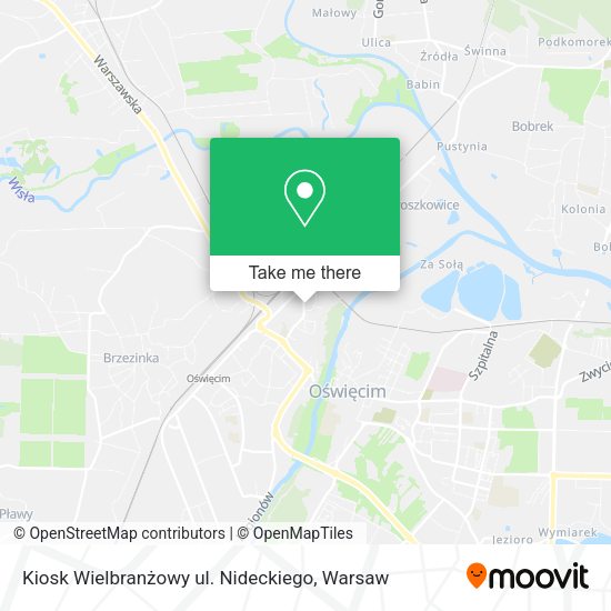 Kiosk Wielbranżowy ul. Nideckiego map