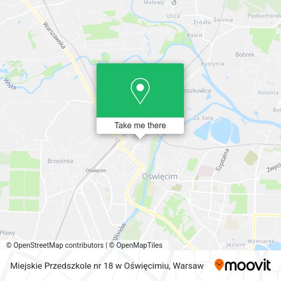 Карта Miejskie Przedszkole nr 18 w Oświęcimiu