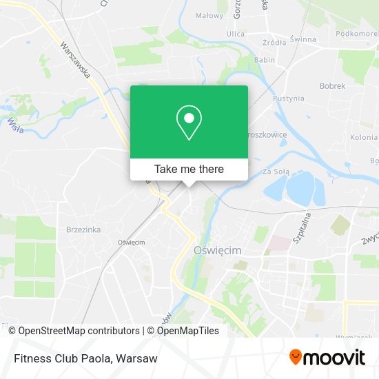 Fitness Club Paola map