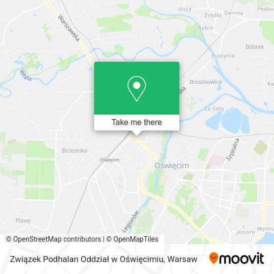 Związek Podhalan Oddział w Oświęcimiu map