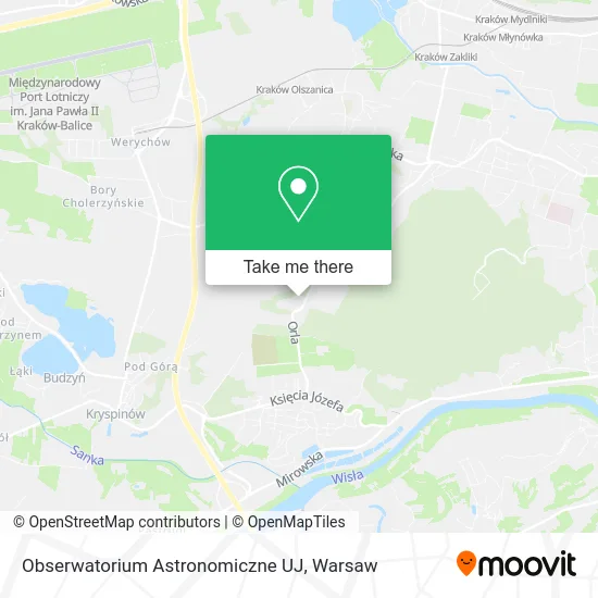 Карта Obserwatorium Astronomiczne UJ