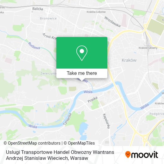 Uslugi Transportowe Handel Obwozny Wantrans Andrzej Stanislaw Wieciech map