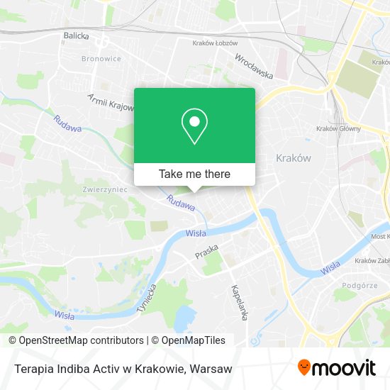 Terapia Indiba Activ w Krakowie map