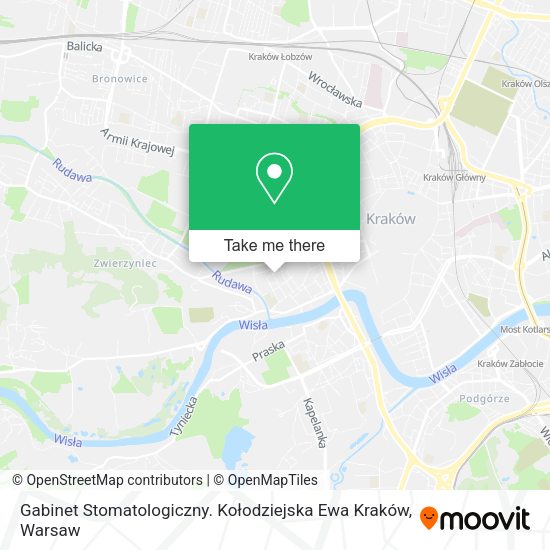 Gabinet Stomatologiczny. Kołodziejska Ewa Kraków map