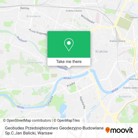 Карта Geobudex Przedsiębiorstwo Geodezyjno-Budowlane Sp.C.Jan Balicki