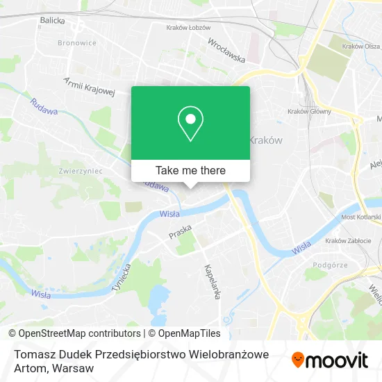 Карта Tomasz Dudek Przedsiębiorstwo Wielobranżowe Artom