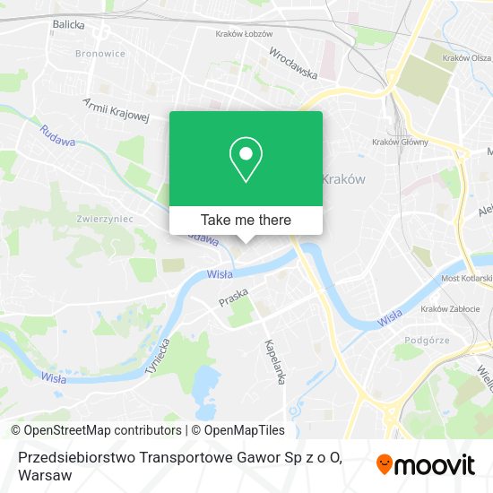 Przedsiebiorstwo Transportowe Gawor Sp z o O map