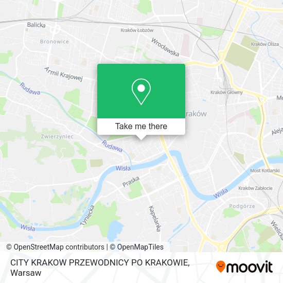 CITY KRAKOW PRZEWODNICY PO KRAKOWIE map