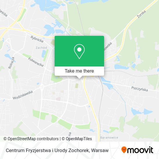 Centrum Fryzjerstwa i Urody Zochorek map