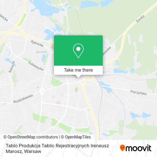 Tablo Produkcja Tablic Rejestracyjnych Ireneusz Marosz map