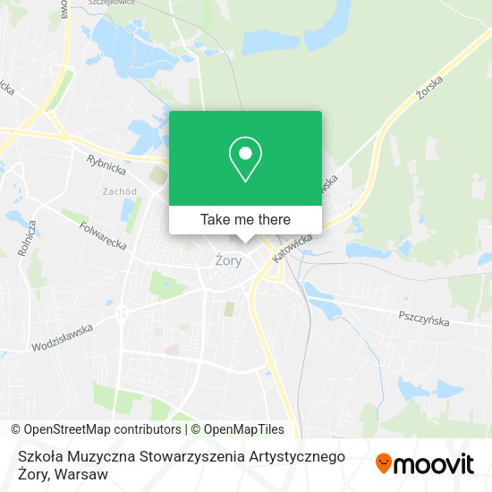 Szkoła Muzyczna Stowarzyszenia Artystycznego Żory map