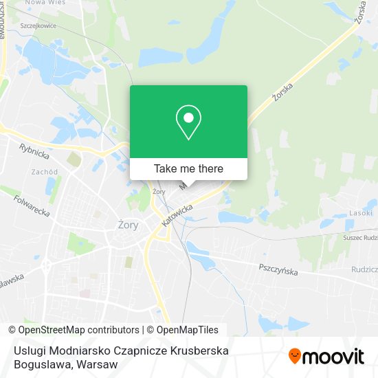 Uslugi Modniarsko Czapnicze Krusberska Boguslawa map