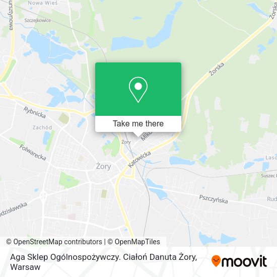 Aga Sklep Ogólnospożywczy. Ciałoń Danuta Żory map