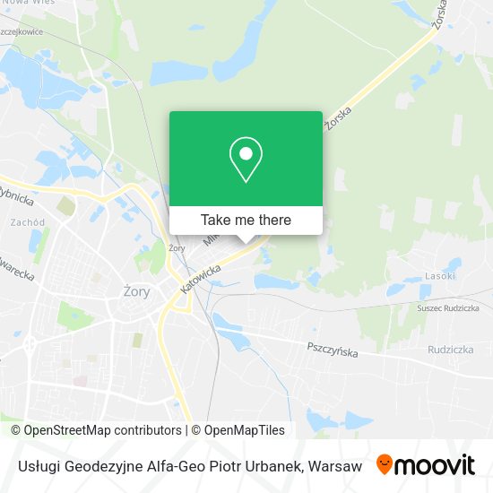 Usługi Geodezyjne Alfa-Geo Piotr Urbanek map