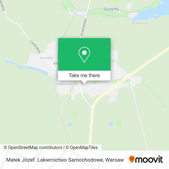 Małek Józef. Lakiernictwo Samochodowe map