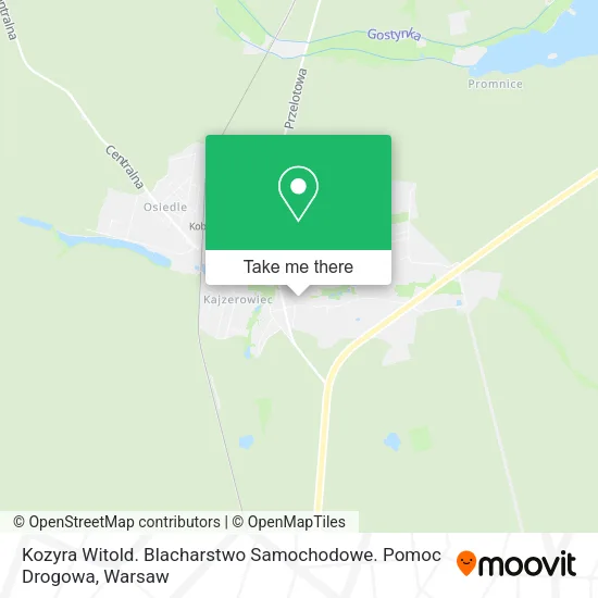 Карта Kozyra Witold. Blacharstwo Samochodowe. Pomoc Drogowa