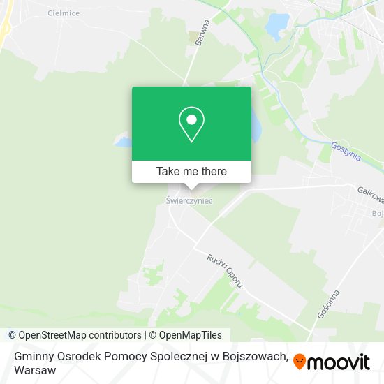 Gminny Osrodek Pomocy Spolecznej w Bojszowach map