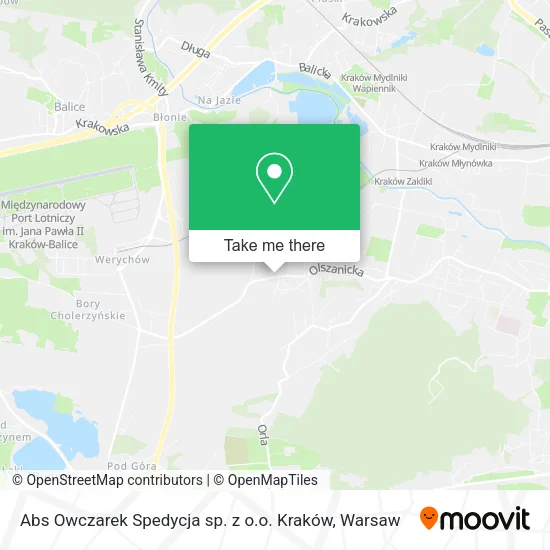 Карта Abs Owczarek Spedycja sp. z o.o. Kraków