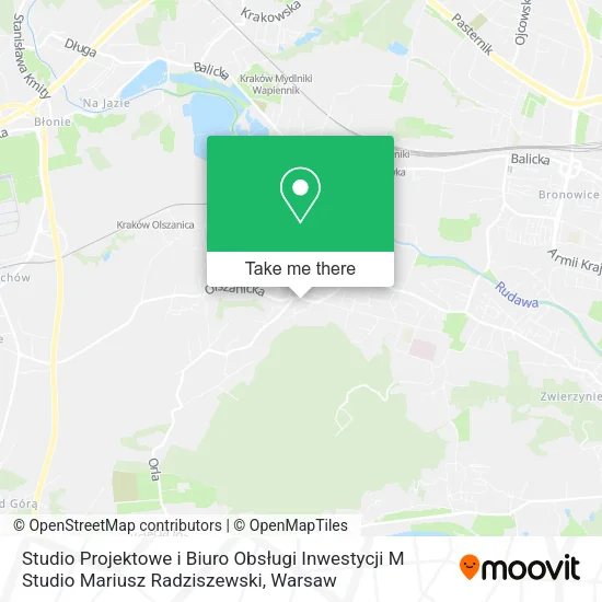 Карта Studio Projektowe i Biuro Obsługi Inwestycji M Studio Mariusz Radziszewski