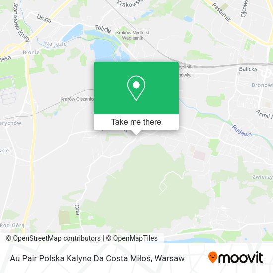 Au Pair Polska Kalyne Da Costa Miłoś map