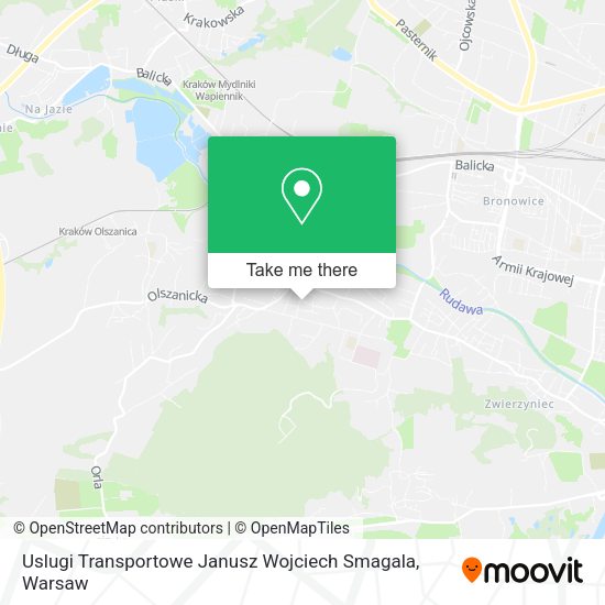 Uslugi Transportowe Janusz Wojciech Smagala map