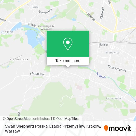 Swan Shephard Polska Czapla Przemysław Kraków map