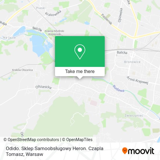 Odido. Sklep Samoobsługowy Heron. Czapla Tomasz map