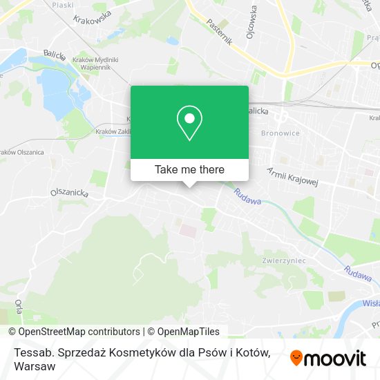 Tessab. Sprzedaż Kosmetyków dla Psów i Kotów map