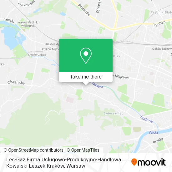 Les-Gaz Firma Usługowo-Produkcyjno-Handlowa. Kowalski Leszek Kraków map