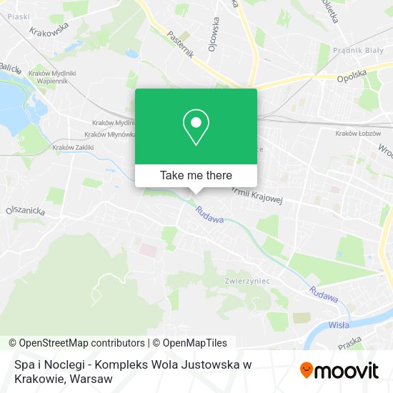 Spa i Noclegi - Kompleks Wola Justowska w Krakowie map