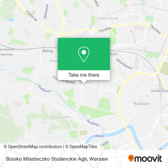 Boisko Miasteczko Studenckie Agh map