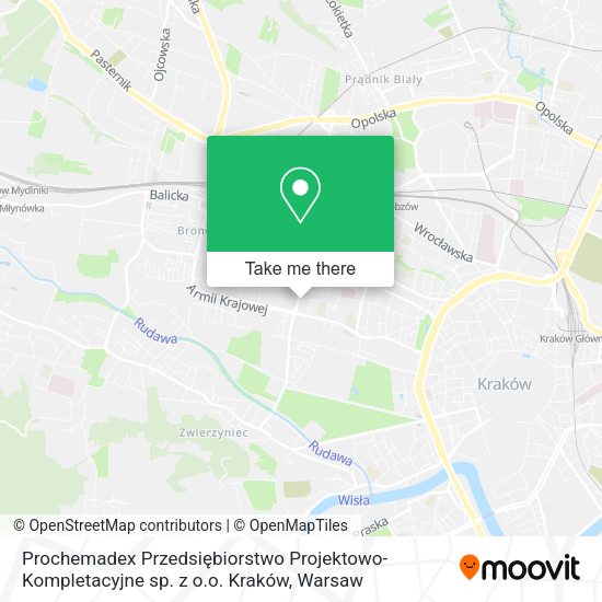 Prochemadex Przedsiębiorstwo Projektowo-Kompletacyjne sp. z o.o. Kraków map