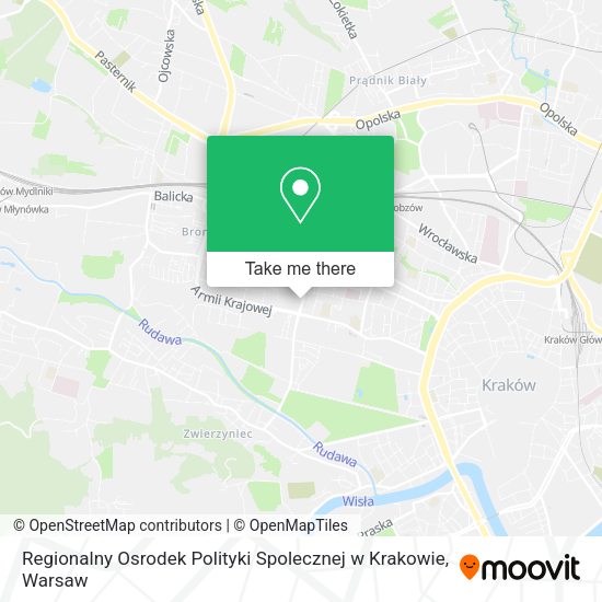 Regionalny Osrodek Polityki Spolecznej w Krakowie map