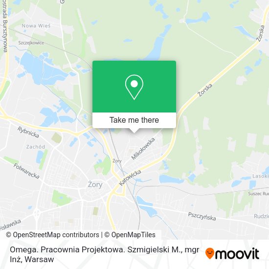 Omega. Pracownia Projektowa. Szmigielski M., mgr Inż map