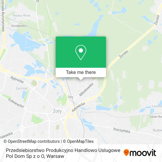 Przedsiebiorstwo Produkcyjno Handlowo Uslugowe Pol Dom Sp z o O map