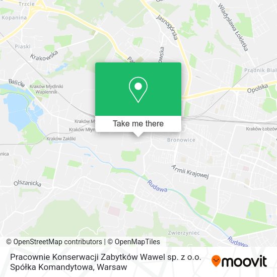 Pracownie Konserwacji Zabytków Wawel sp. z o.o. Spółka Komandytowa map