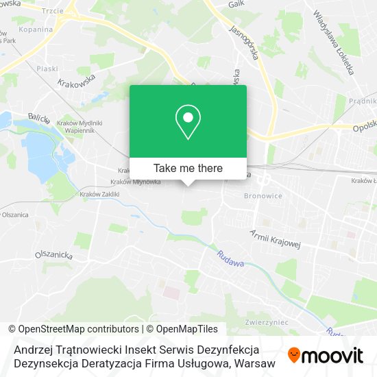 Andrzej Trątnowiecki Insekt Serwis Dezynfekcja Dezynsekcja Deratyzacja Firma Usługowa map