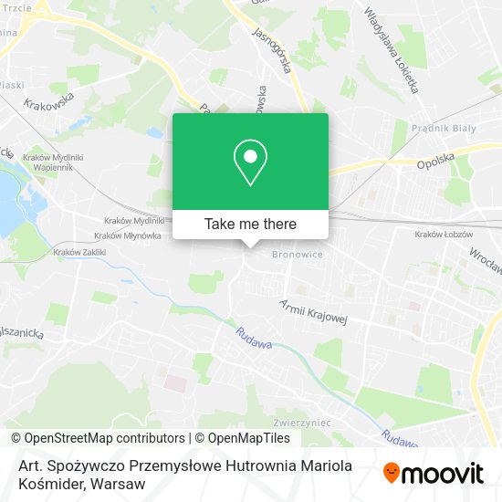 Art. Spożywczo Przemysłowe Hutrownia Mariola Kośmider map