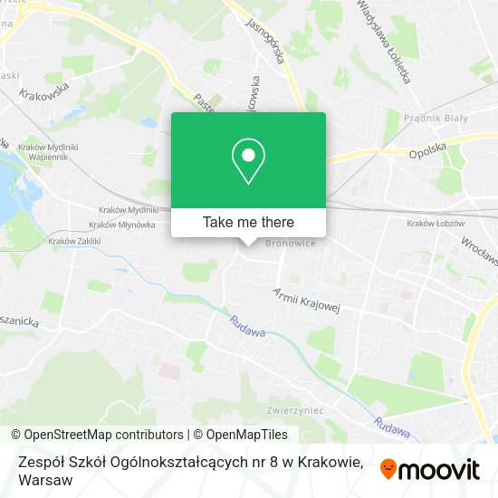 Карта Zespół Szkół Ogólnokształcących nr 8 w Krakowie