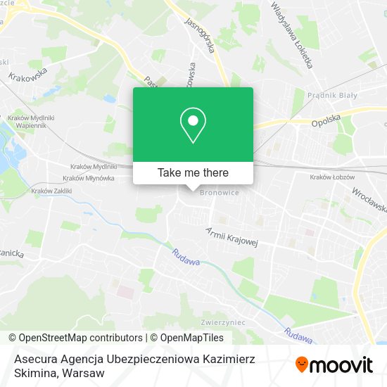 Карта Asecura Agencja Ubezpieczeniowa Kazimierz Skimina