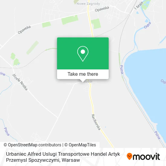 Карта Urbaniec Alfred Uslugi Transportowe Handel Artyk Przemysl Spozywczymi