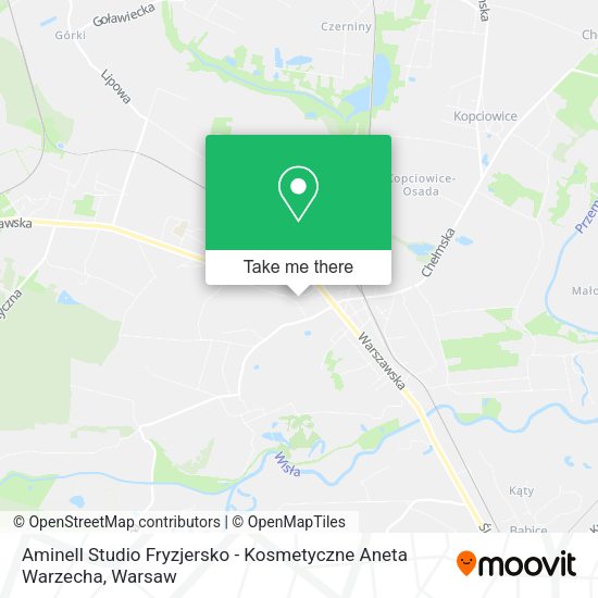 Aminell Studio Fryzjersko - Kosmetyczne Aneta Warzecha map