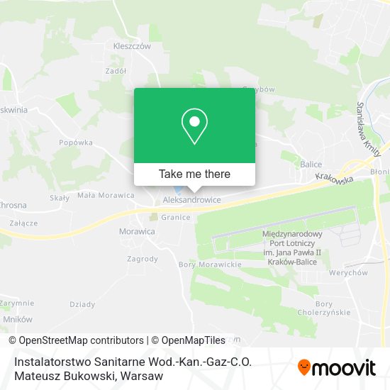 Instalatorstwo Sanitarne Wod.-Kan.-Gaz-C.O. Mateusz Bukowski map