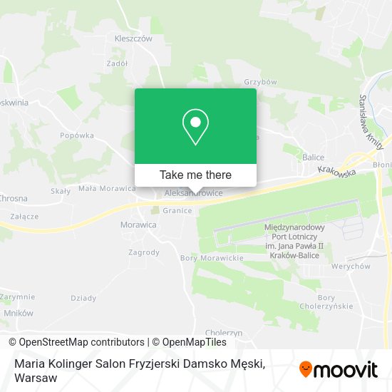 Карта Maria Kolinger Salon Fryzjerski Damsko Męski