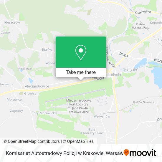 Komisariat Autostradowy Policji w Krakowie map