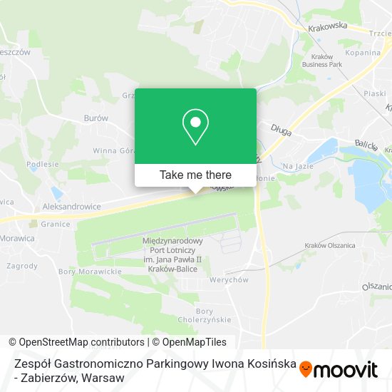 Zespół Gastronomiczno Parkingowy Iwona Kosińska - Zabierzów map