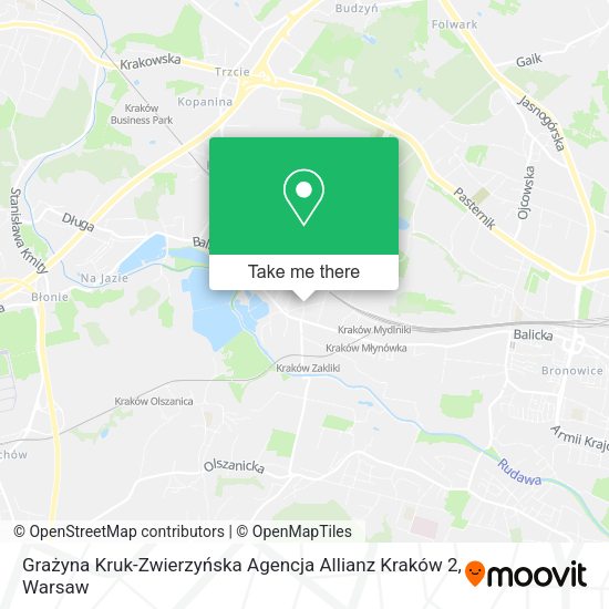 Grażyna Kruk-Zwierzyńska Agencja Allianz Kraków 2 map