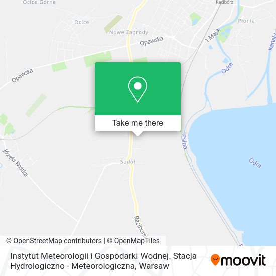 Карта Instytut Meteorologii i Gospodarki Wodnej. Stacja Hydrologiczno - Meteorologiczna