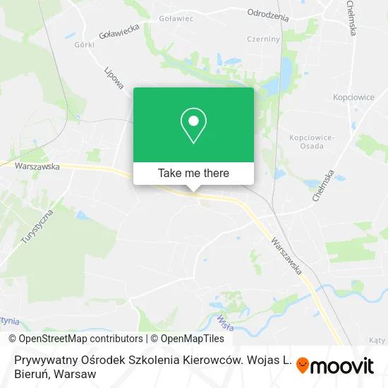 Карта Prywywatny Ośrodek Szkolenia Kierowców. Wojas L. Bieruń